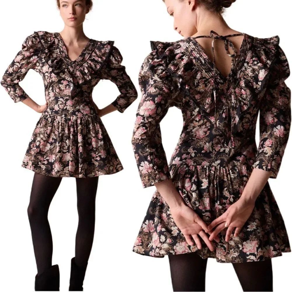 St. Roche | NWT Hatfield Mini Dress in Belladonna Print Size 6